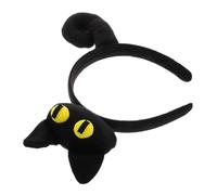 Veemoon Soft Plush Black Cat Ears Headband Lightweight Comfortable Hairband for Women Cartoon Costume Accessory for Themed Parties Family Gatherings Holiday Decorations