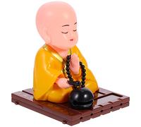 Veemoon Solar Little Monk Ornaments for Garden Animal Ornaments Spiritual Home Decoration Monk Decoration Zen Craft Little Statues for Buddha Garden