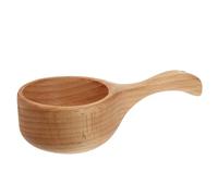 Veemoon Solid Beech Wood Bathing Spoon 22x4.5cm for Sauna and Spa Use, Multipurpose Wooden Water Scoop for Bath and Kitchen, Natural Wood Color Bath Ladle