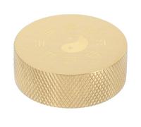 Veemoon Solid Copper Round Paperweight for Chinese Calligraphy with Smooth Surface and Clear Texture Decorative Desktop Craft for Calligraphy Practice and Office Use Medium