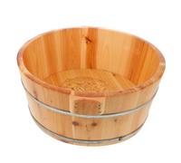 Veemoon Solid Wood Foot Bath Bucket Foot Soaking Basin for Home Spa Relaxation Bath Tub for Massage and Washing