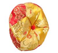 Veemoon Sound Bowl Cushion Pad 5-inch Gold Cloth Singing Bowl Holder Multi-use Decorative Cotton Mat Hand-sewn for Meditation and Sound Bath