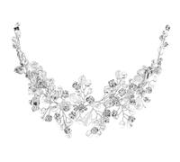 Veemoon Sparkling Rhinestone Hair Vine for Brides Elegant Bridal Wedding Headpiece Silver Crystal Hairband Accessory Womens Handmade Hair Jewelry