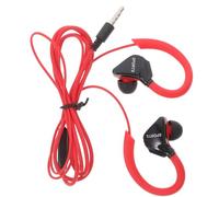 Veemoon Sports Earphones In-line Control Red Wired Earbuds for Running Low Bass Sound Comfortable Fit for Active Lifestyles
