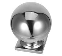 Veemoon Stainless Steel 80mm Round Handrail Balls, Fence Post Caps with Base for Stair Railings, Deck Rail and Outdoor Gate Safety