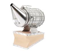 Veemoon Stainless Steel Bee Keeping Smoker with Heat Shield for Beekeepers Practical Hive Smoking Tool with Side Hook Apiculture Equipment for Safe Bee Management