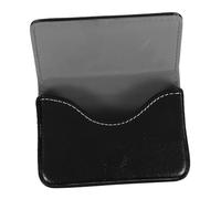 Veemoon Stainless Steel Business Card Holder Box with Leather Magnetic Closure Professional Mini Briefcase Design for Men Desktop Card Organizer Practical Office Storage Case