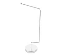 Veemoon Stainless Steel Desktop Flag Holder Stand with Curved Single Pole, Table Flag Stand Base for Office Meeting Desk, Business Conference Table Sign Holder, 1pcs
