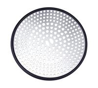 Veemoon Stainless Steel Floor Drain Cover Hair Stopper for Bathroom Easy Clean Round Drain Cover Silicone Edge