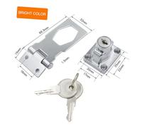 Veemoon Stainless Steel Keyed Hasp Lock for Cabinets and Doors Anti-Theft Security Latch with Key Easy Installation for Home Office School and Hospital Use