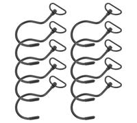 Veemoon Stainless Steel Rotating S-Shaped Hooks with Simple and Beautiful Design, Not Easily Deformed 10pcs Multi-Functional Hanging Metal Hooks and Easy to Use for Kitchen and Bathroom