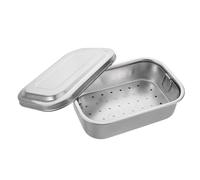 Veemoon Sterilization Box 6x4x1.8 Inches Stainless Steel with Lid Sturdy Polished Surface Preventing Sliding for Instruments and Nail Equipment for Clinic and Lab Use