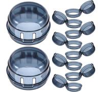 Veemoon Stove Knob Covers 10pcs Black PC Material Gas Knob Cover for Safety in Oven and Natural Gas Stove Protection