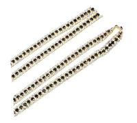 Veemoon Strips Rhinestone Chain for Crafts DIY Dress Decoration Diamond Claw Trim Black and White Ab Glass Chain Easy to Sew Cut for Shoes Clothing and Accessories