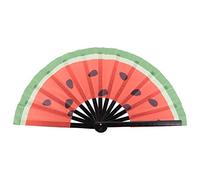 Veemoon Summer Handheld Foldable Fan, Watermelon Cloth Fans Japanese Style Hand-fan, Assorted Color, Synthetic Material, Japanese Home Decor