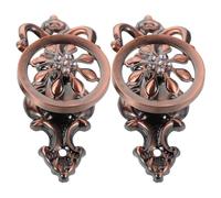 Veemoon Sunflower Curtain Tiebacks Hooks 1 Pair Vintage Zinc Alloy Metal Curtain Hooks for Wall Drapery Holders Decorative Window Hangers with Screws for Bedroom