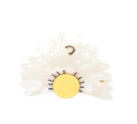 Veemoon Sunflower Hair Claw Clip Acetate Floral Jaw Clamp Comfortable Tooth Design Hair Tying Accessory for Women for Travel and Daily Use