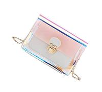 Veemoon Symphony Cosmetic Bag PVC Fashion Shoulder Bag for Women Buckle Closure Travel