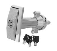 Veemoon T-Type Zinc Alloy Vending Machine Lock with Key, Semi-zinc Semi-Aluminum Cylinder Security Lock for Commercial Water Dispensers and Storage Units, Anti-Theft Replacement Part