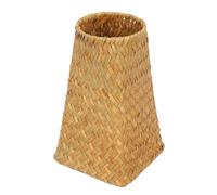 Veemoon Table Bamboo Woven Dry Flower Vase Rustic Handmade Woven Vase Boho Style Flower Arrangement Container for Home Office Farmhouse (7.8inch)