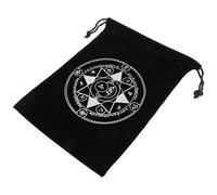Veemoon Tarot Card Drawstring Storage Bag Black Cloth Pouch for Divination Cards Multipurpose Small Velvet Pouch Suitable for Travel and Fortune Telling Enthusiasts