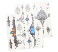 Veemoon Temporary Tattoo Stickers for Women 4pcs Realistic Body Decals Waterproof Fake for Belly Chest Covering Stretch Marks Party Favors