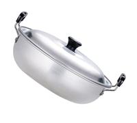 Veemoon Thickened Aluminum Cooking Pot with Lid Small Stockpot for Ramen Noodles Stews Soups Fast Heating Korean Noodle Cooking Utensil for Gas Stove Home Use