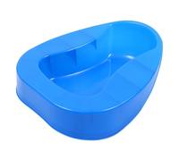 Veemoon Thickened Squatting Pan Plastic Bedpan for Bedridden Elderly with No Leakage Integrated Injection Molding Blue Convenient Bed Use