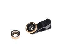 Veemoon Threaded Phone Camera Lens Wide Angle Macro and Fisheye for Smartphones Construction Golden Finish for Travel Photography and Close-up Details