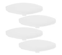 Veemoon Toilet Easy Seat Edge with Bumper White Pads 4pcs Raised Structure, Abs Material, Silent Closing and DIY Application, Adhesive Toilet Seat Cushions for Home Bathroom