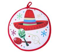 Veemoon Tortilla Fabric Keeper Bag | 12 Inch Round Tortilla Warmer Pouch | Microwaveable & Insulated Taco Warmer Holder for Cinco De Mayo Supplies Pizza Corn Flour Pizza