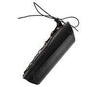 Veemoon Traditional Archery Arm Guard Pu Leather Forearm Protecting Gear with Adjustable Buckles Black Unisex Archery Bracer for Hunting and Target Shooting