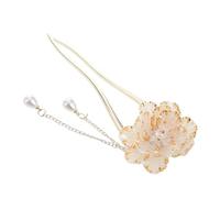 Veemoon Traditional Enamel Peony Hairpin Vintage Ancient Style Hair Stick for Women Elegant Costume Accessories for Weddings Parties Daily Wear and Festive Events