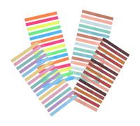 Veemoon Transparent Fluorescent Pet Reading Strips Sticky Index Tabs Self-stick Lightweight Page Markers for Learning Accessories with Multiple Colors Portable and Easy to Write