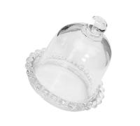 Veemoon Transparent Glass Candle Cover Decor with Pearl Edge DIY Protective Dome for Festival Wedding Home Bedroom Office Atmosphere Smooth Surface Aromatherapy Accessory