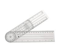 Veemoon Transparent Plastic Medical Goniometer for Physical Therapy Rotary Protractor Angle Ruler for Accurate Joint Measurement Orthopedic Spinal Tool for Professionals and Students