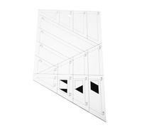 Veemoon Transparent Quilting Template Trapezoid Acrylic Ruler for Precise Fabric Cutting and Patchwork Sewing User-friendly Measuring Gauge Tool for Tailors and DIY Quilters