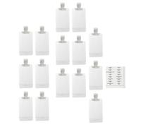 Veemoon Travel Lotion Storage Pouch Set for Creams and Moisturizers 100ml Pet Bottles with Easy to Open Design, Save Backpack Space for Camping and Travel Toiletries