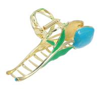 Veemoon Tulip Floral Hair Claw Clip for Women and Non Slip Sturdy Hairpin for Fine Thick Curly Hair Multi Purpose Stylish Flower Ornament for Daily Use Exercise Ceremonies Birthdays
