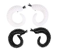 Veemoon Two Pairs Sheep Horns Hairclips Artificial Cosplay Headdress for Halloween Parties Weddings Festivals and More Includes One White Pair