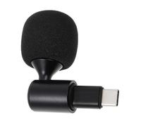 Veemoon Type-c Microphone Bendable Lightweight USB C Plug Speaker with Sponge Cover Metal Body for Video and Voice Call