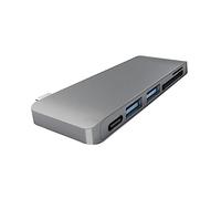 Veemoon Type-c Usb Combo Hub Adapter Charging Data Sync Reader for Grey Pd Power Supply with Memory Card Slots for Laptop Desktop Use