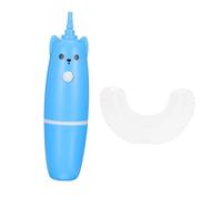 Veemoon U Shaped Electric Toothbrush with Soft Bristles for Gentle Gum Care Portable Lightweight Design Easy Operation Safe Mouth Cleaning Brush for Ages Blue