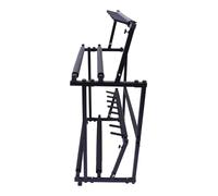 Veemoon Ukulele Storage Rack Or Large Capacity Double Layers Steel Stable Structure and Easy Storage for, Black Display Rack Suitable for Guitar Home Shop Use