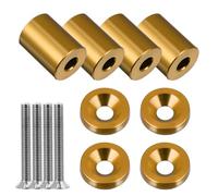 Veemoon Universal Made of Aluminium Alloy 6mm Engine Hood Ventilation Spacer Riser Kit with Thermal Conductivity and Corrosion Resistance for Engine Compartment Modification