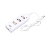 Veemoon Usb 2.0 4-port Hub Splitter for Laptop and Pc White Data Expansion Adapter for Xp/vista/7/8/10 High-speed Usb Hub for Home and Office Use