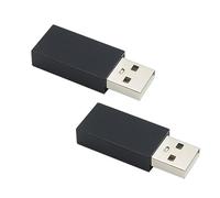 Veemoon USB 3.0 Male to Female Extension Cable Adapter with Aluminium Alloy Shell, 2pcs, Black - USB Converter for Laptops and Chargers, Sturdy Aluminium Connector for Data Transfer and Charging