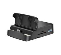 Veemoon Usb-c, Alloy Material Pd 3.0 Charging and Hub Docking Station 8-in-1 Multiport Adapter with Phone Holder High Efficient Heat Dissipation, 4kx2k Video Output for Laptop Office
