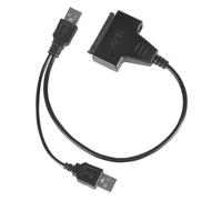 Veemoon USB to Pin Hard Drive Converter Cable with Dual USB Power Supply for Laptop External Disk Drive Data Backup and High-speed Support