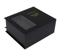 Veemoon Valentine’S Day Rose Flower Box with Half-Open Window, Black Cardboard Flower Packing Case for Bouquet Storage and Wrapping